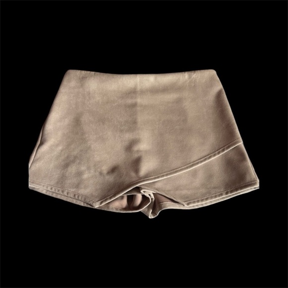 Blue Blush Pants - Beige/ tan suede Skort
